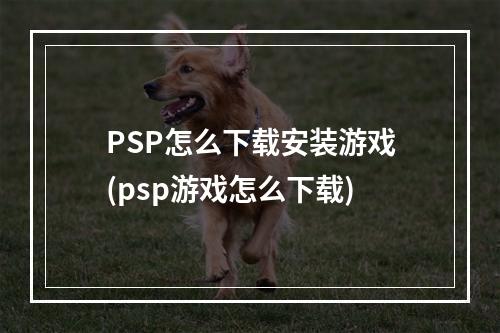 PSP怎么下载安装游戏(psp游戏怎么下载)