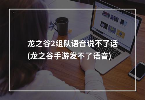 龙之谷2组队语音说不了话(龙之谷手游发不了语音)