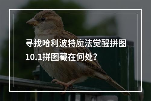 寻找哈利波特魔法觉醒拼图10.1拼图藏在何处？