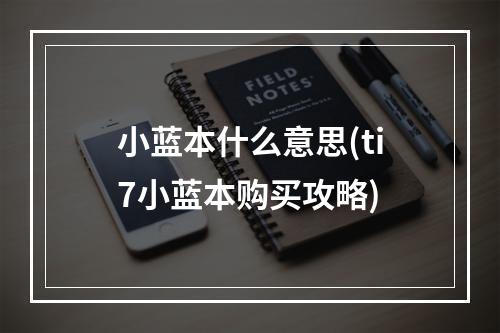 小蓝本什么意思(ti7小蓝本购买攻略)