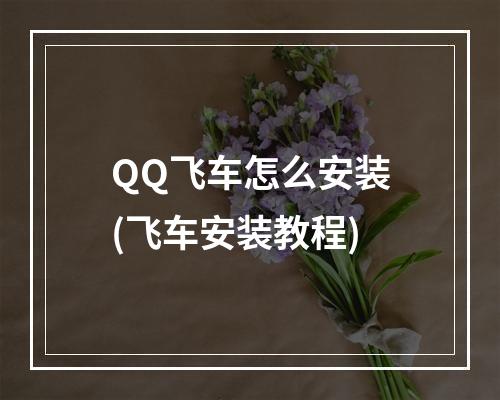 QQ飞车怎么安装(飞车安装教程)