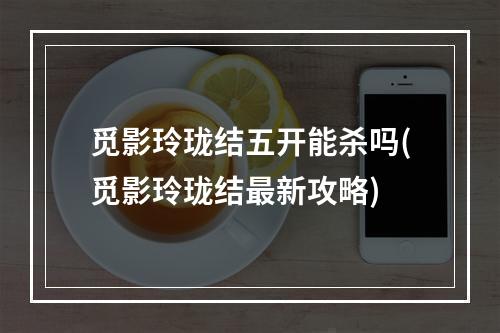 觅影玲珑结五开能杀吗(觅影玲珑结最新攻略)