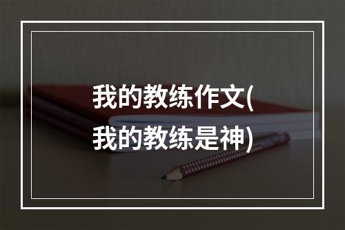 我的教练作文(我的教练是神)