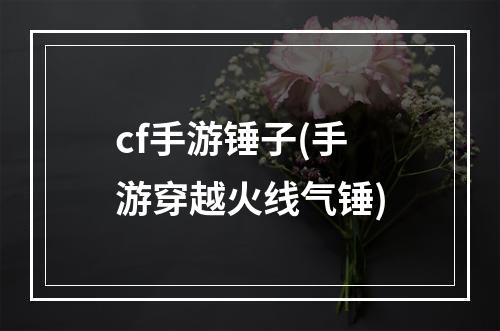 cf手游锤子(手游穿越火线气锤)