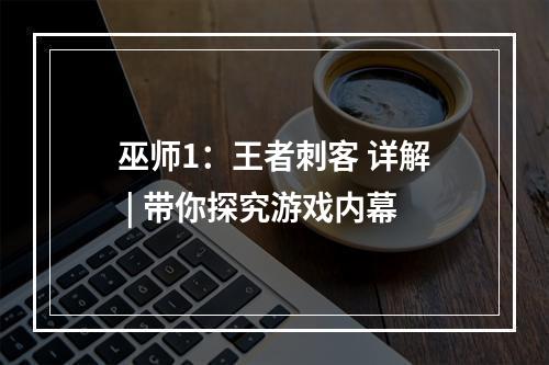 巫师1：王者刺客 详解 | 带你探究游戏内幕