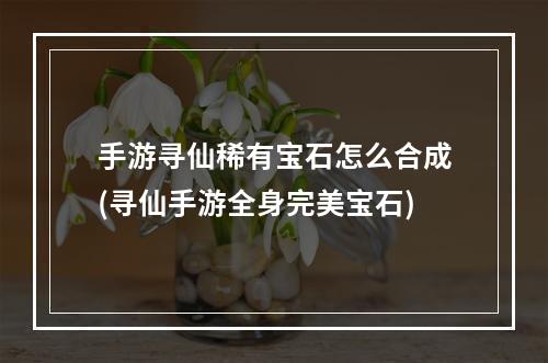 手游寻仙稀有宝石怎么合成(寻仙手游全身完美宝石)