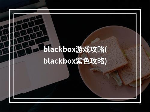 blackbox游戏攻略(blackbox紫色攻略)