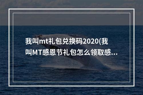 我叫mt礼包兑换码2020(我叫MT感恩节礼包怎么领取感恩节有什么活动)