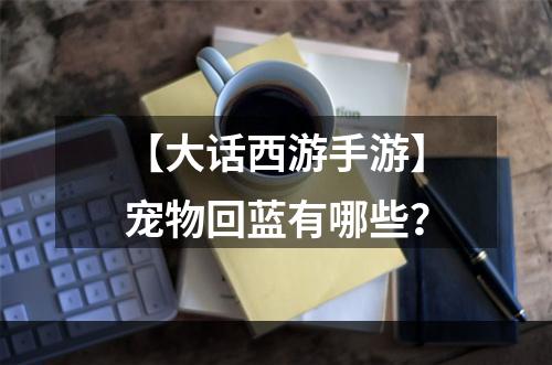 【大话西游手游】宠物回蓝有哪些？