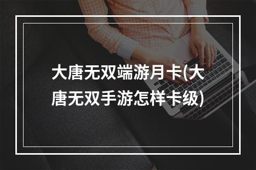 大唐无双端游月卡(大唐无双手游怎样卡级)