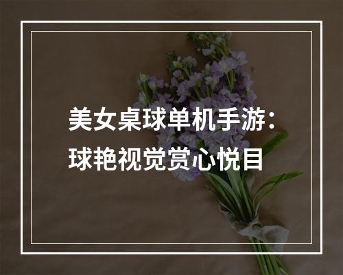 美女桌球单机手游：球艳视觉赏心悦目