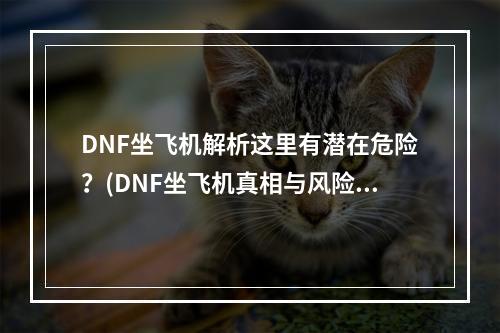 DNF坐飞机解析这里有潜在危险？(DNF坐飞机真相与风险分析)(探寻DNF坐飞机现象背后的诡异力量(DNF坐飞机亚空间秘闻揭秘))