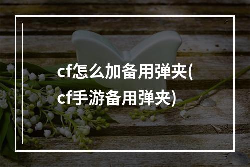 cf怎么加备用弹夹(cf手游备用弹夹)