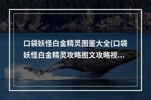 口袋妖怪白金精灵图鉴大全(口袋妖怪白金精灵攻略图文攻略视频)