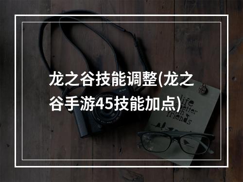 龙之谷技能调整(龙之谷手游45技能加点)