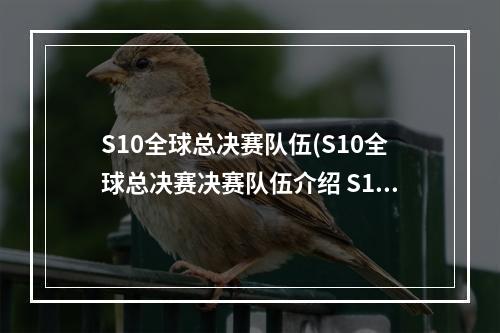 S10全球总决赛队伍(S10全球总决赛决赛队伍介绍 S10决赛战队一览 英雄联盟)