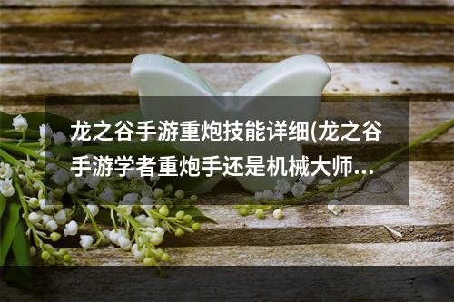 龙之谷手游重炮技能详细(龙之谷手游学者重炮手还是机械大师)