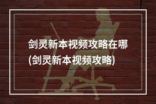 剑灵新本视频攻略在哪(剑灵新本视频攻略)