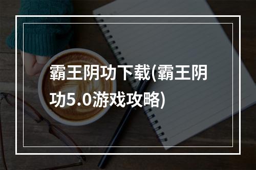 霸王阴功下载(霸王阴功5.0游戏攻略)