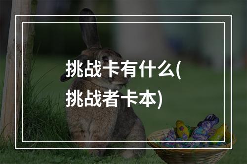 挑战卡有什么(挑战者卡本)