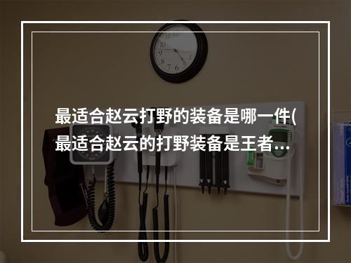 最适合赵云打野的装备是哪一件(最适合赵云的打野装备是王者荣耀夫子的试炼答案)