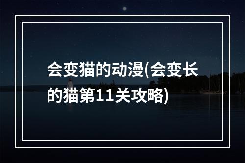 会变猫的动漫(会变长的猫第11关攻略)