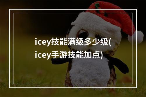 icey技能满级多少级(icey手游技能加点)