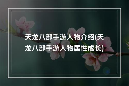 天龙八部手游人物介绍(天龙八部手游人物属性成长)