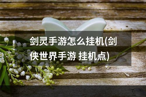 剑灵手游怎么挂机(剑侠世界手游 挂机点)