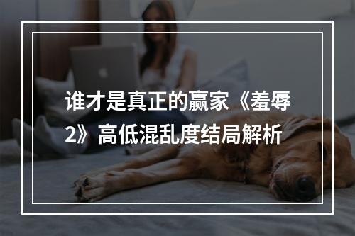 谁才是真正的赢家《羞辱2》高低混乱度结局解析