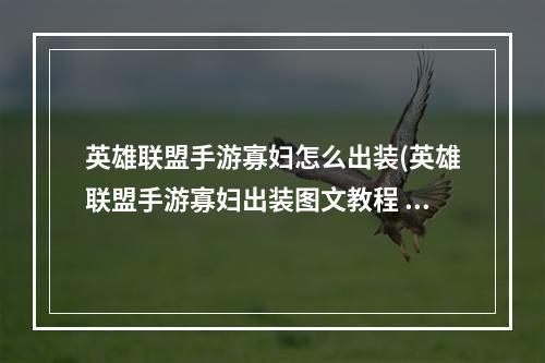 英雄联盟手游寡妇怎么出装(英雄联盟手游寡妇出装图文教程 英雄联盟手游 )