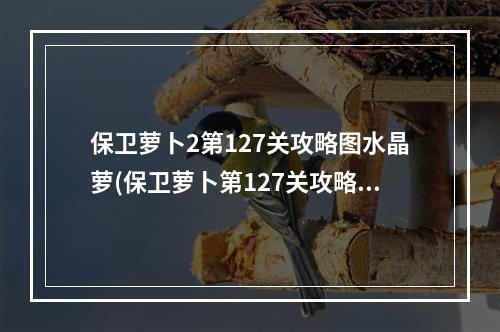 保卫萝卜2第127关攻略图水晶萝(保卫萝卜第127关攻略水晶萝卜攻略)