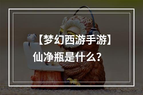 【梦幻西游手游】仙净瓶是什么？