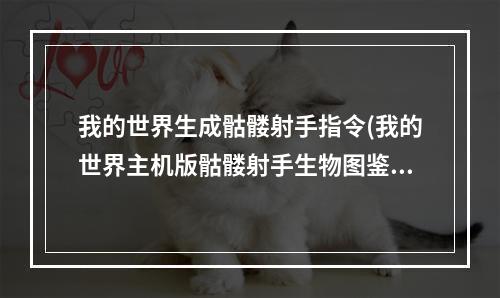 我的世界生成骷髅射手指令(我的世界主机版骷髅射手生物图鉴小白详细介绍)