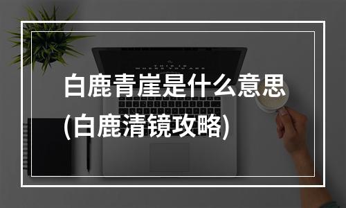 白鹿青崖是什么意思(白鹿清镜攻略)