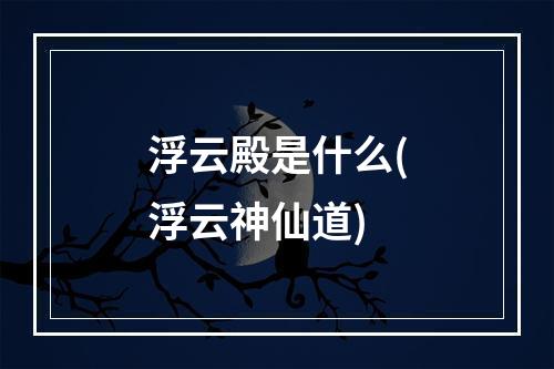 浮云殿是什么(浮云神仙道)