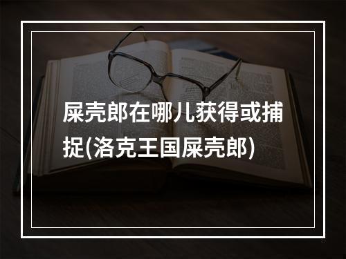 屎壳郎在哪儿获得或捕捉(洛克王国屎壳郎)