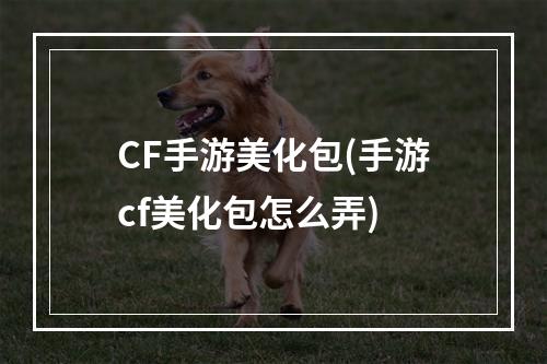 CF手游美化包(手游cf美化包怎么弄)