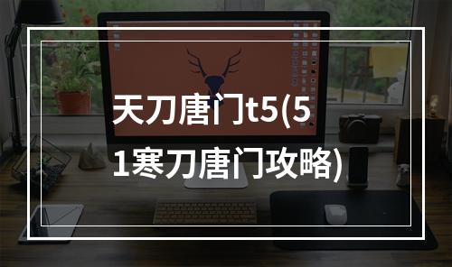 天刀唐门t5(51寒刀唐门攻略)