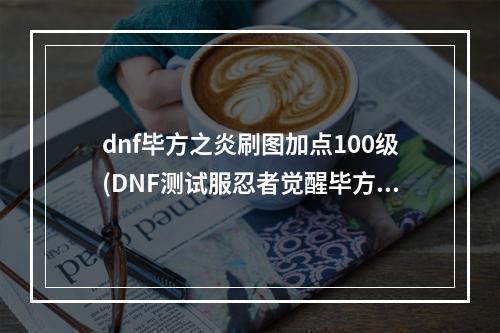 dnf毕方之炎刷图加点100级(DNF测试服忍者觉醒毕方之炎加点攻略指引)