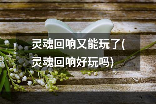 灵魂回响又能玩了(灵魂回响好玩吗)