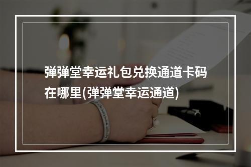 弹弹堂幸运礼包兑换通道卡码在哪里(弹弹堂幸运通道)