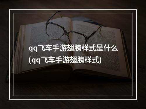 qq飞车手游翅膀样式是什么(qq飞车手游翅膀样式)