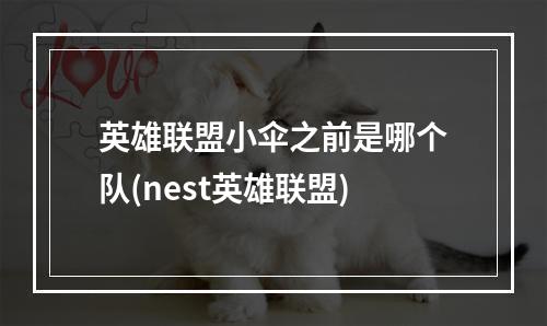 英雄联盟小伞之前是哪个队(nest英雄联盟)