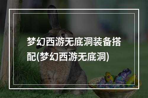 梦幻西游无底洞装备搭配(梦幻西游无底洞)