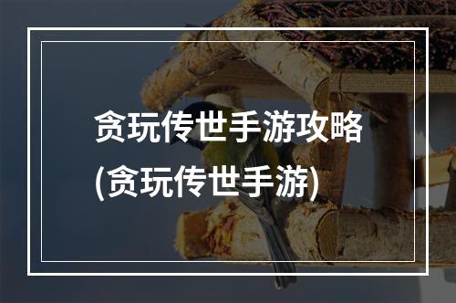 贪玩传世手游攻略(贪玩传世手游)