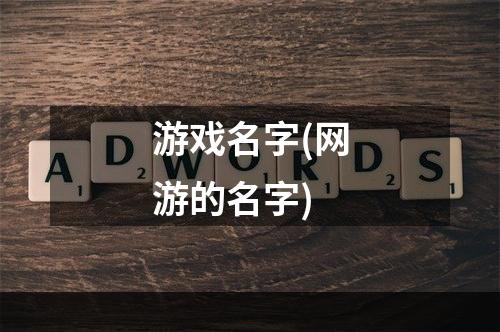 游戏名字(网游的名字)