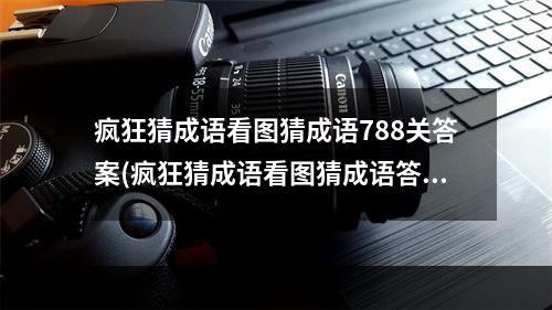 疯狂猜成语看图猜成语788关答案(疯狂猜成语看图猜成语答案 看图猜成语答案)