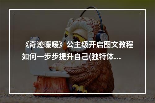 《奇迹暖暖》公主级开启图文教程如何一步步提升自己(独特体验)