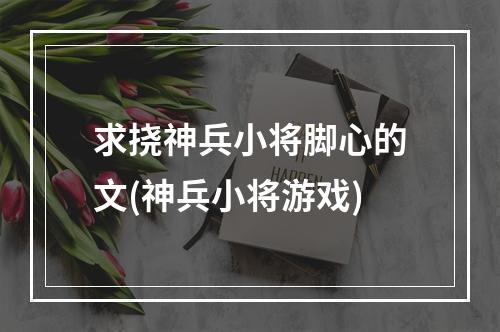 求挠神兵小将脚心的文(神兵小将游戏)